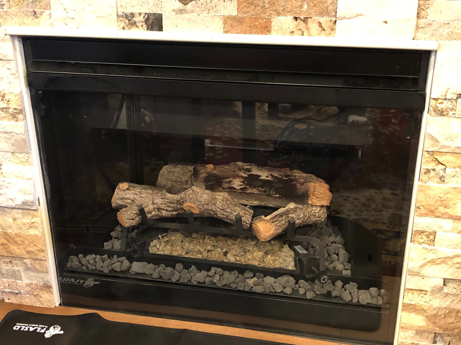 Fireplace with Plexiglass Cover